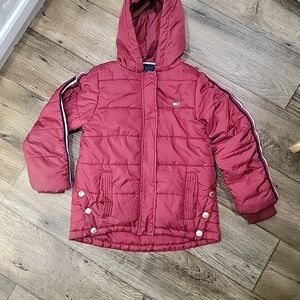 Kids Red Hooded Jacket